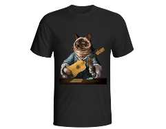 Gato tocando la guitarra barroca