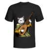 Cat playing german theorbo