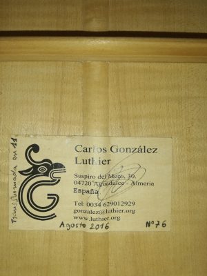 Guitarra atiorbada por Carlos González